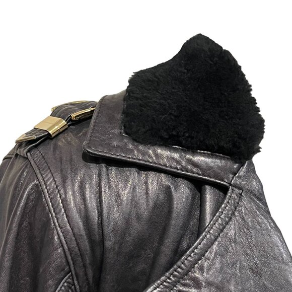 Rare Vintage BEGEDOR ITALIA Black Leather Jacket Women's Size 2 - Picture 6 of 16